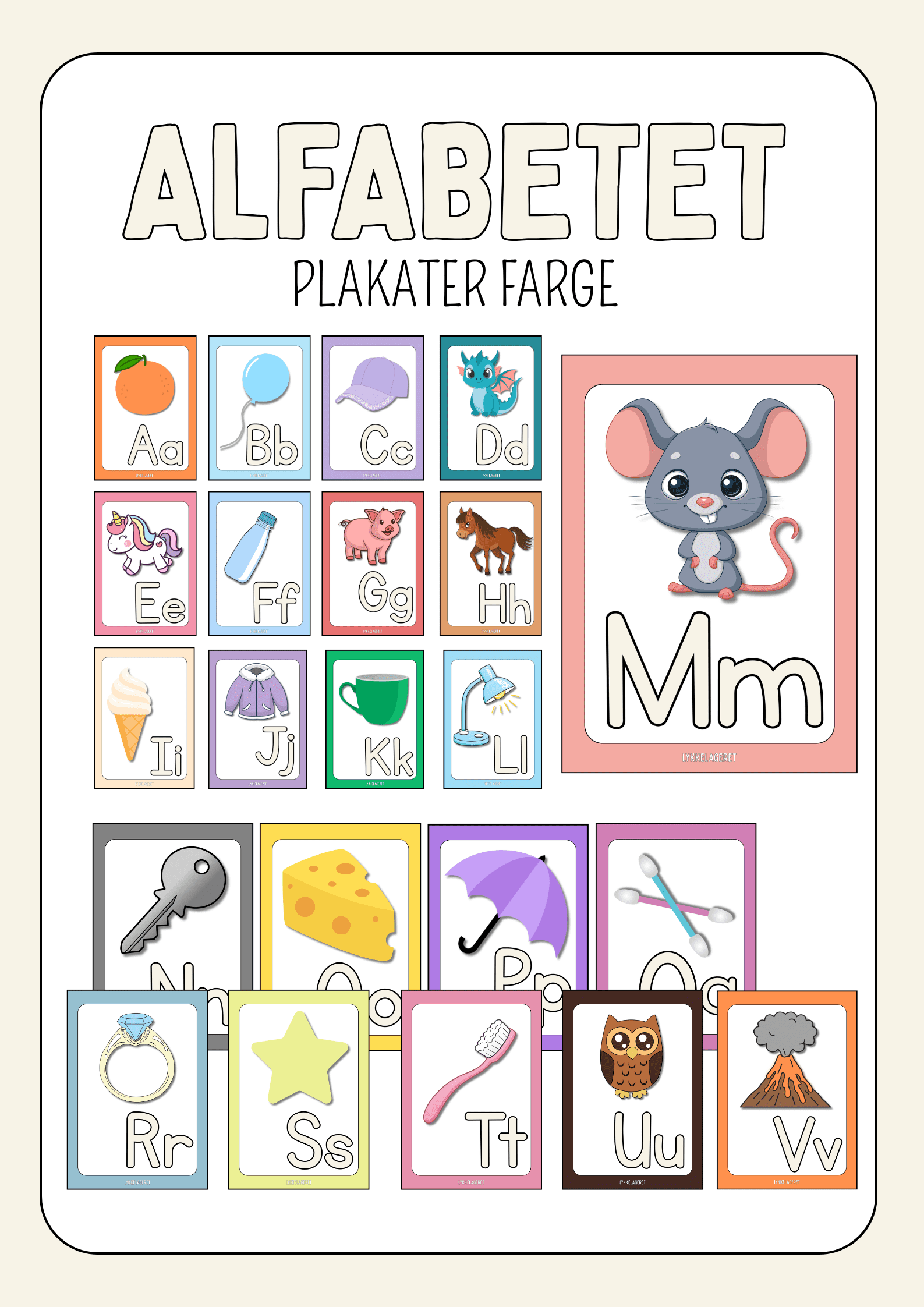 ALFABETET - Plakater og fargeleggingsark - Bilde 2