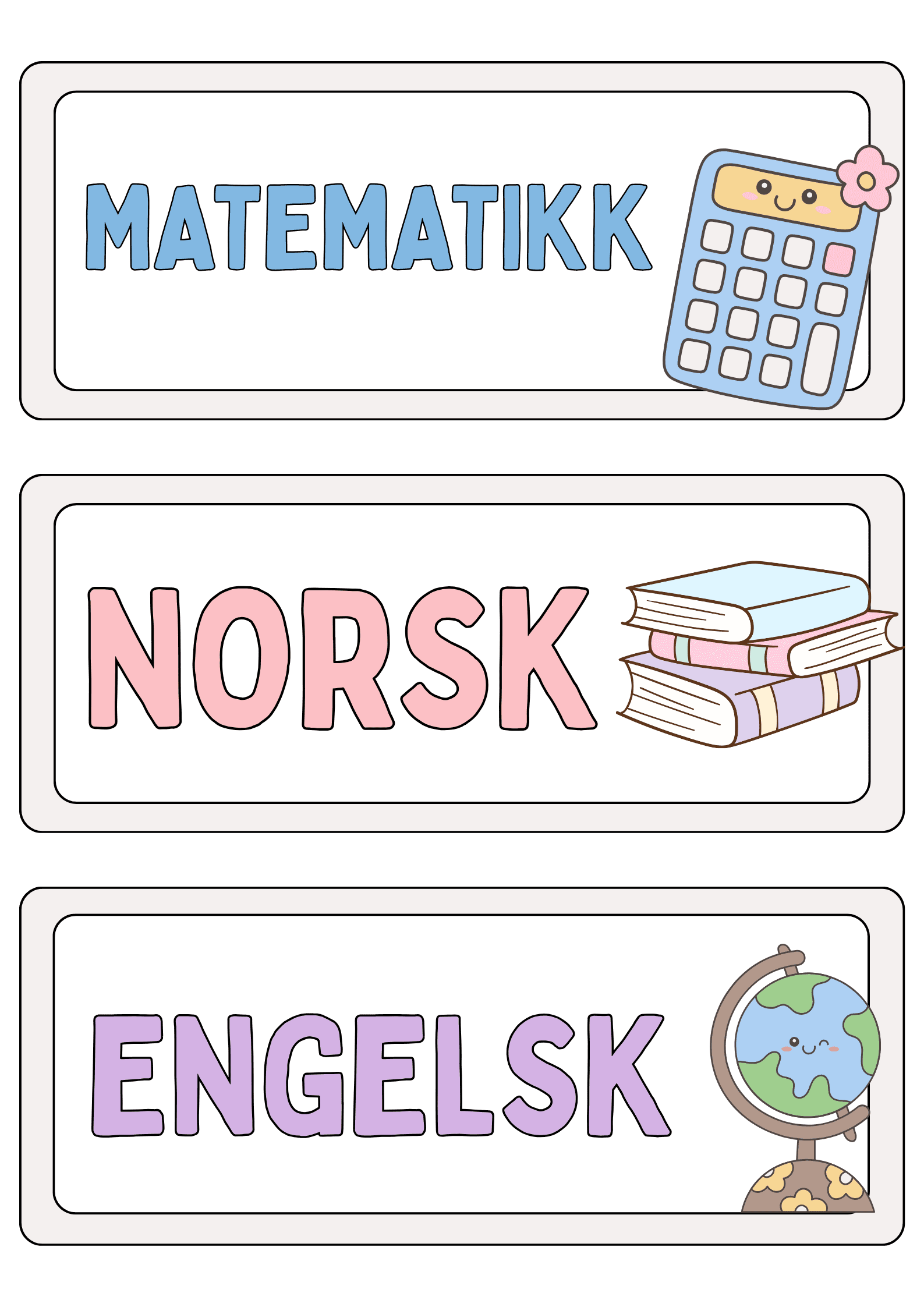 KLASSEROMSDEKOR - NYNORSK (BOLD FONT) - Bilde 20
