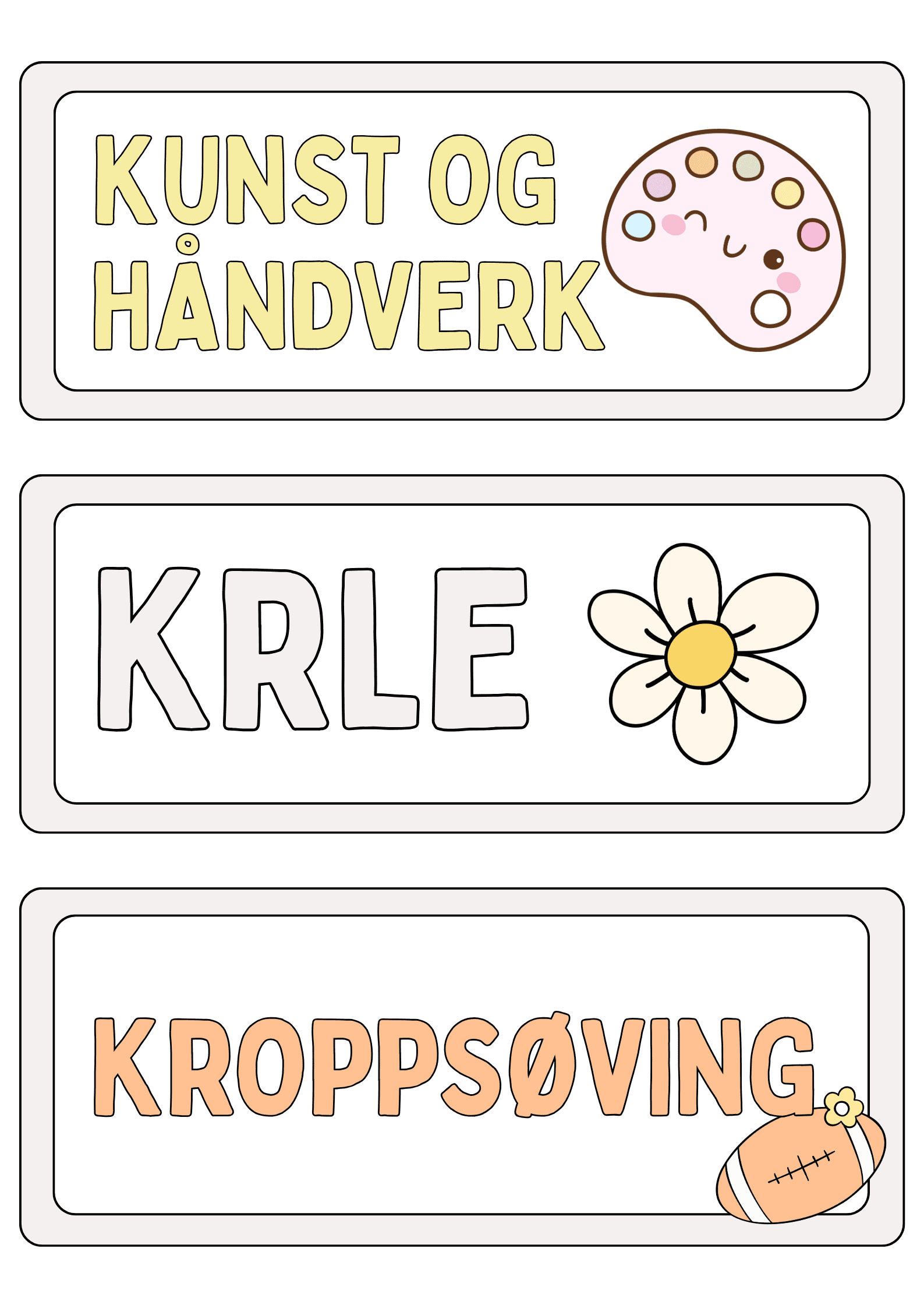 KLASSEROMSDEKOR - NYNORSK (BOLD FONT) - Bilde 19