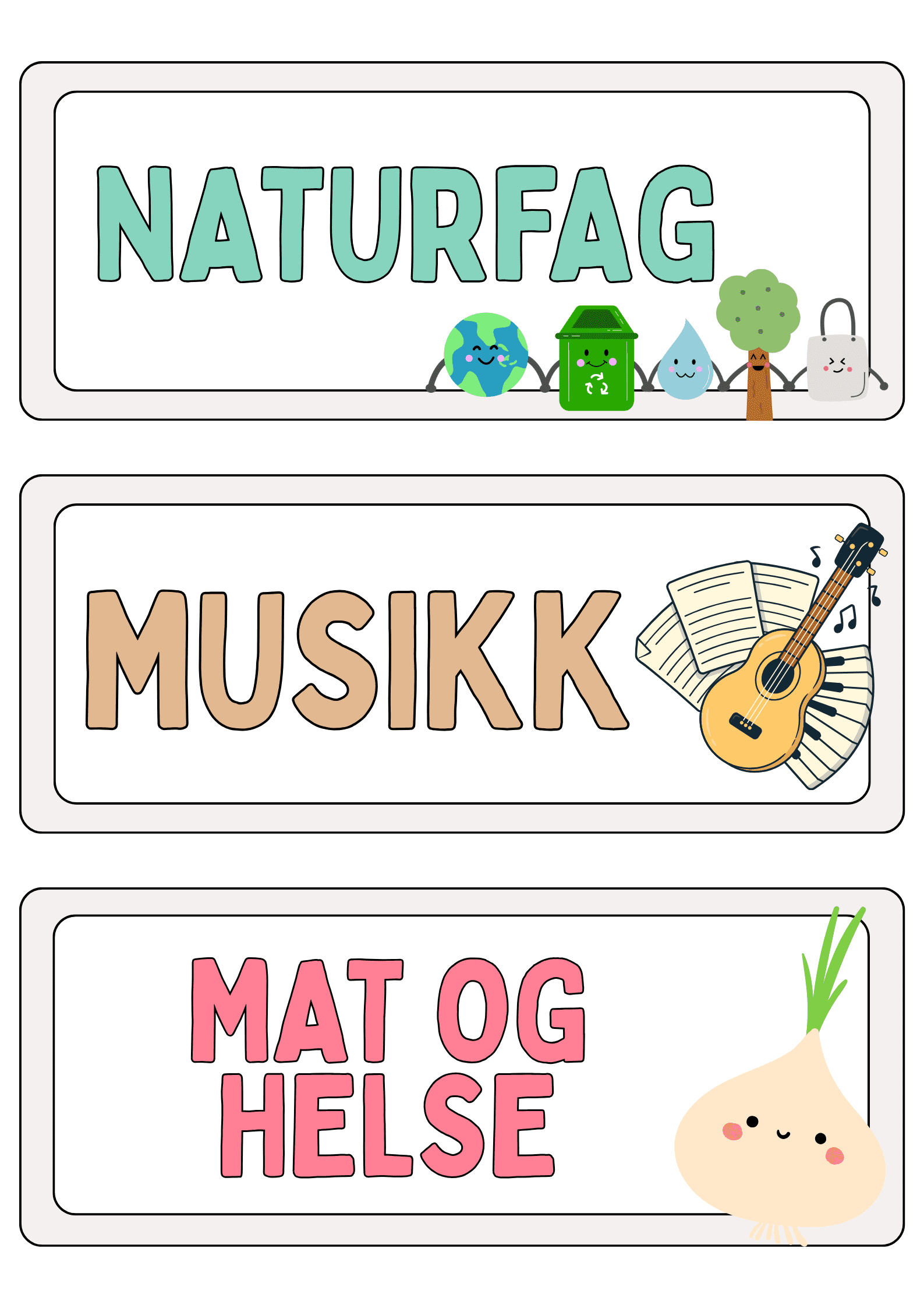 KLASSEROMSDEKOR - NYNORSK (BOLD FONT) - Bilde 21