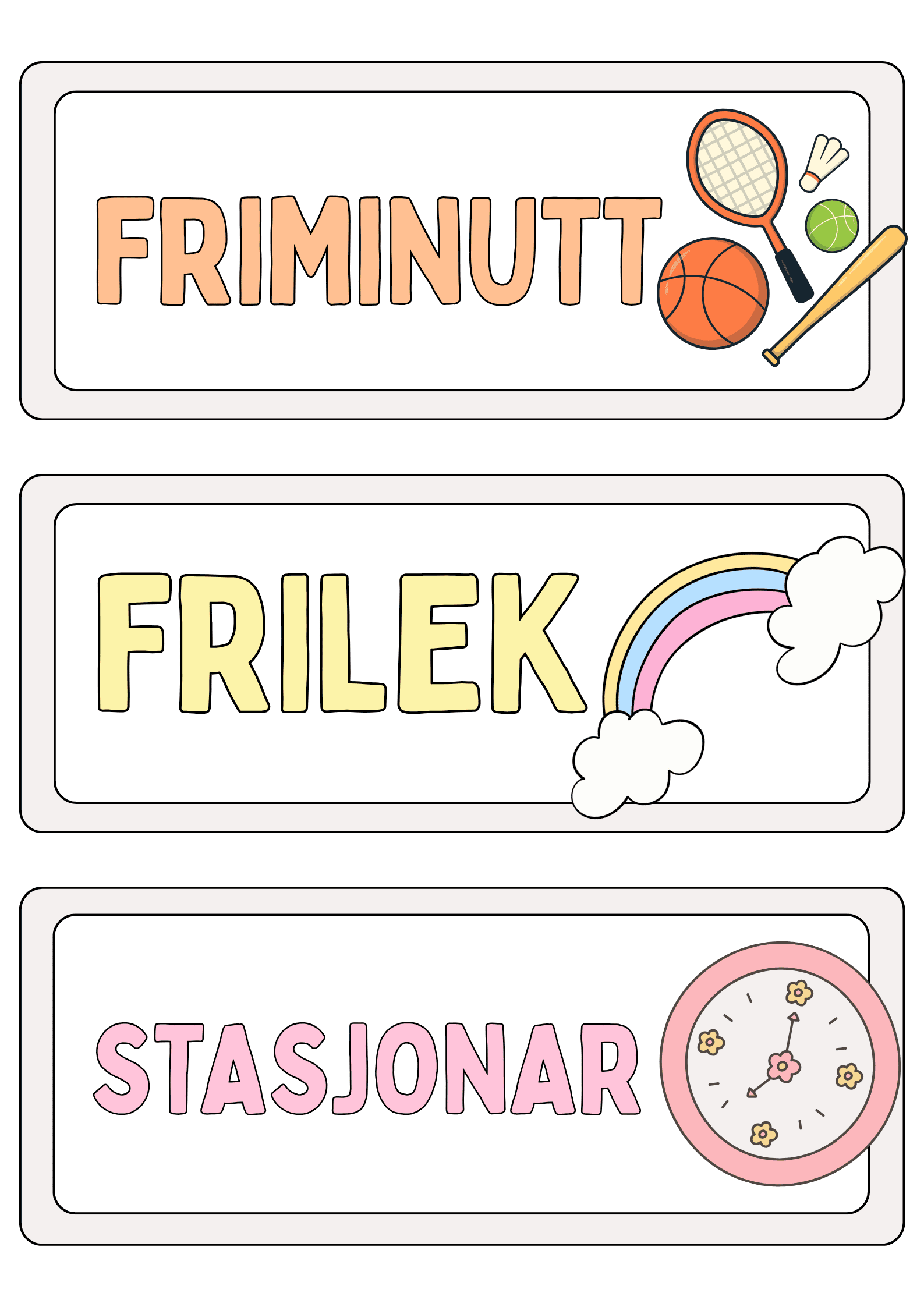 KLASSEROMSDEKOR - NYNORSK (BOLD FONT) - Bilde 18