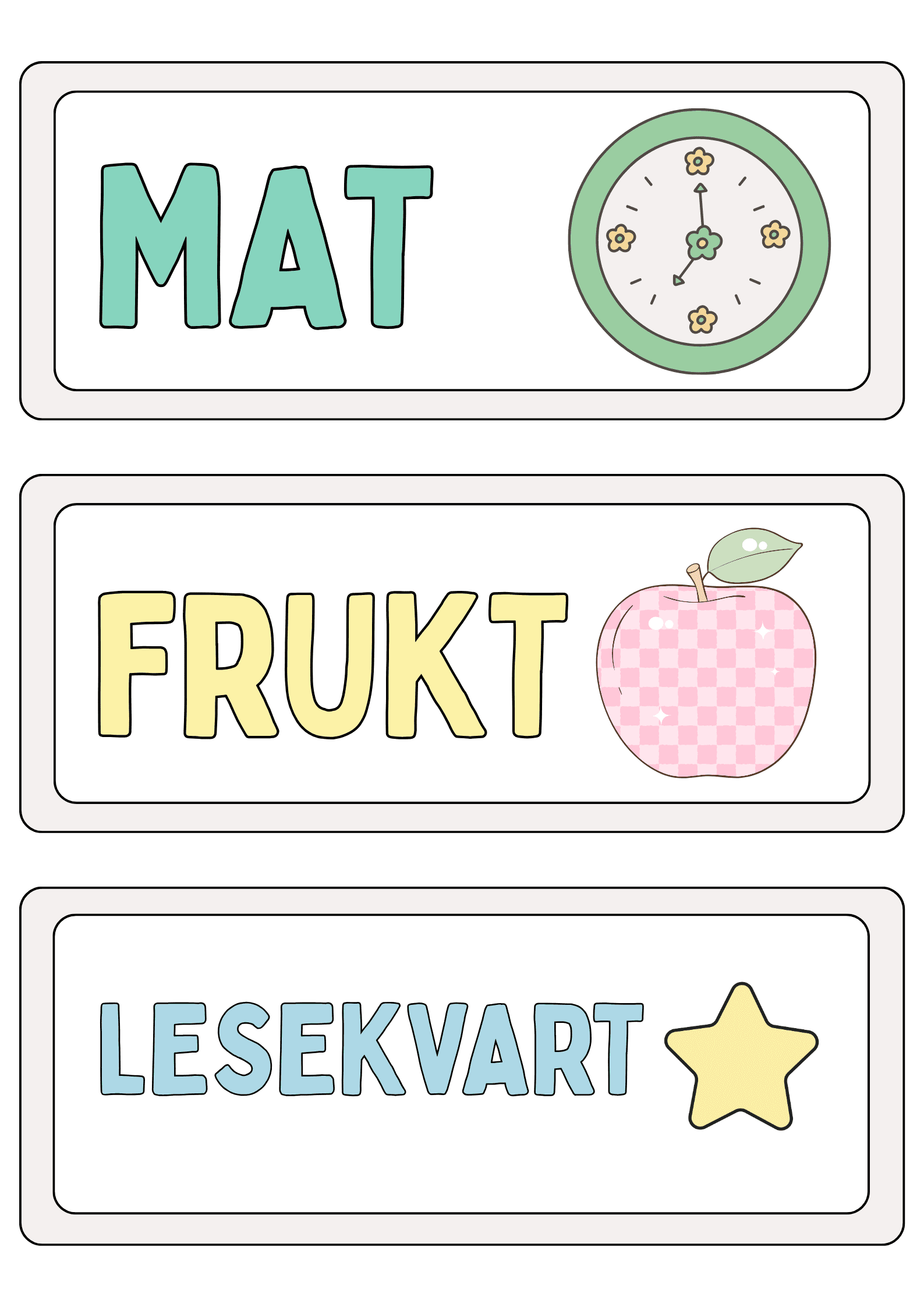 KLASSEROMSDEKOR - NYNORSK (BOLD FONT) - Bilde 23