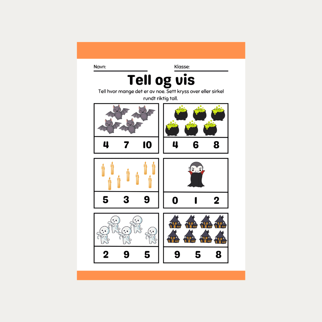 Tell og vis: Halloween