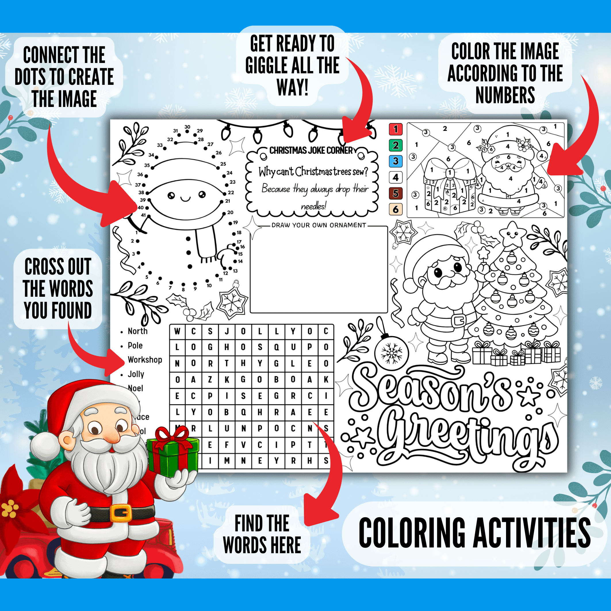 Christmas Activity Placemats - Bilde 2