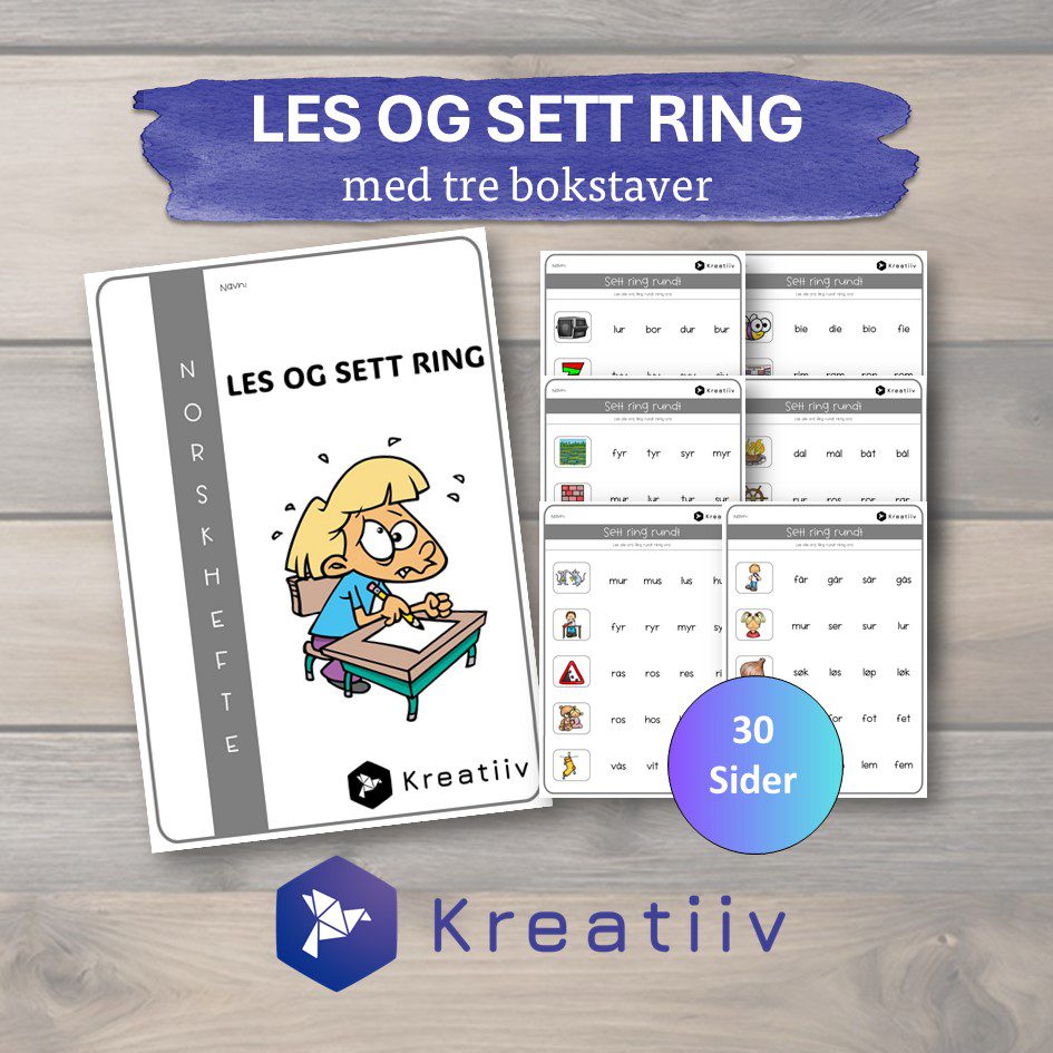 Les og sett ring - tre bokstaver