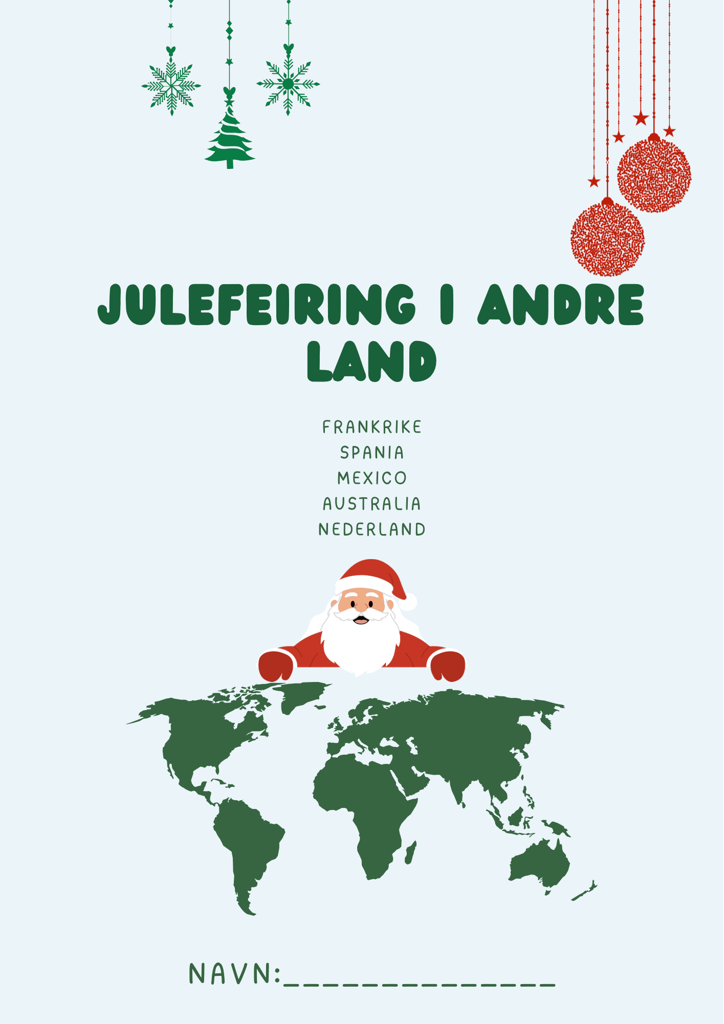 Julefeiring i andre land - Sammensatthefte