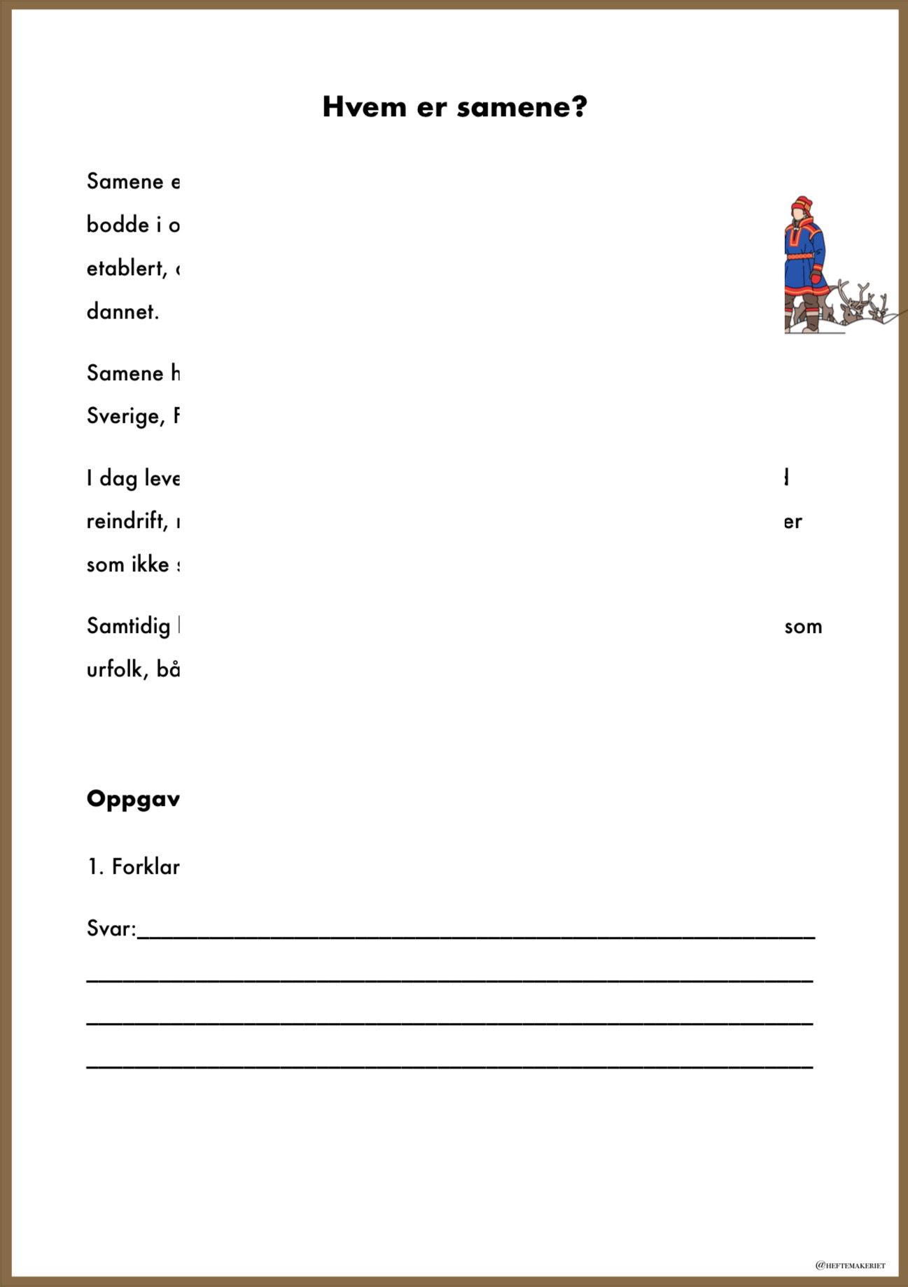 Arbeidshefte om samene - Bilde 4