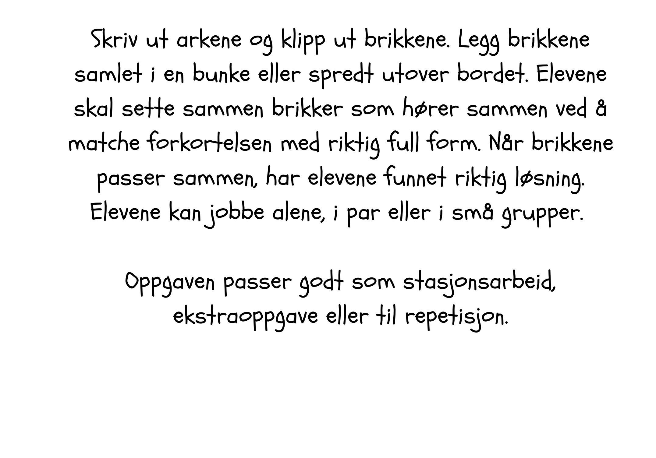 Forkortelser engelsk - Bilde 2