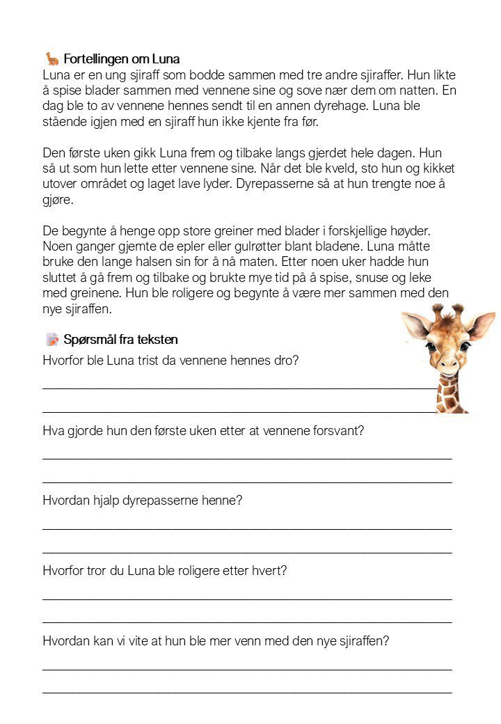 Dyr i dyrehage - arbeidshefte - Bilde 7