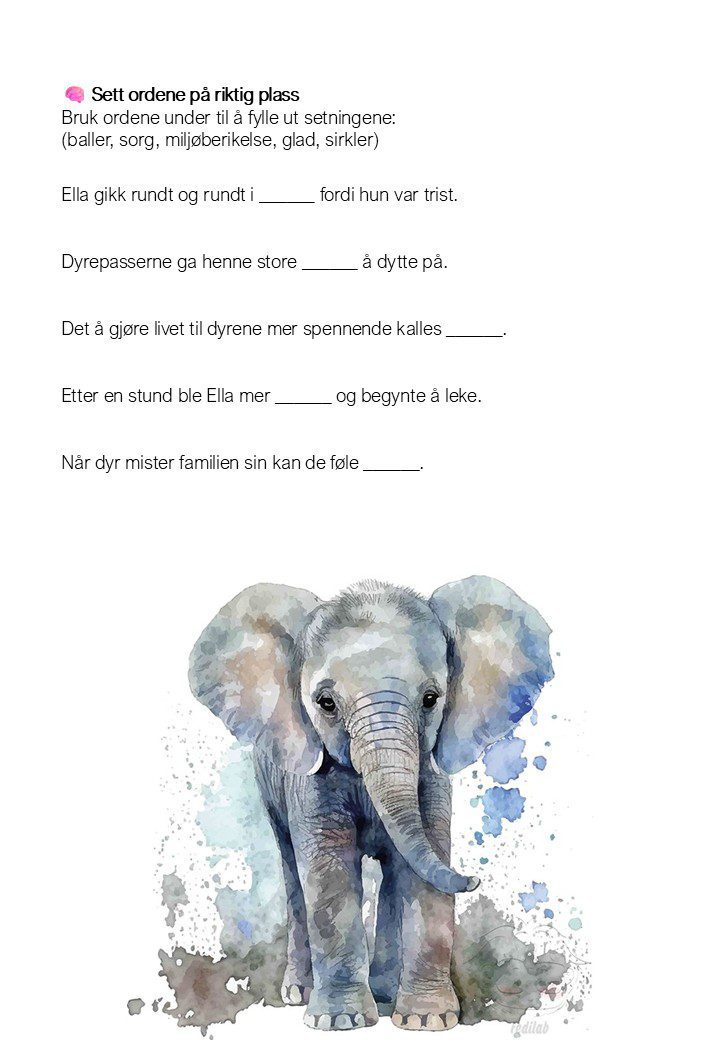 Dyr i dyrehage - arbeidshefte - Bilde 5