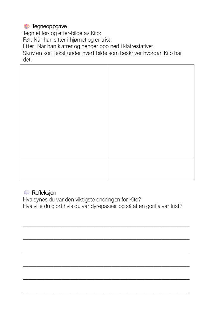 Dyr i dyrehage - arbeidshefte - Bilde 6