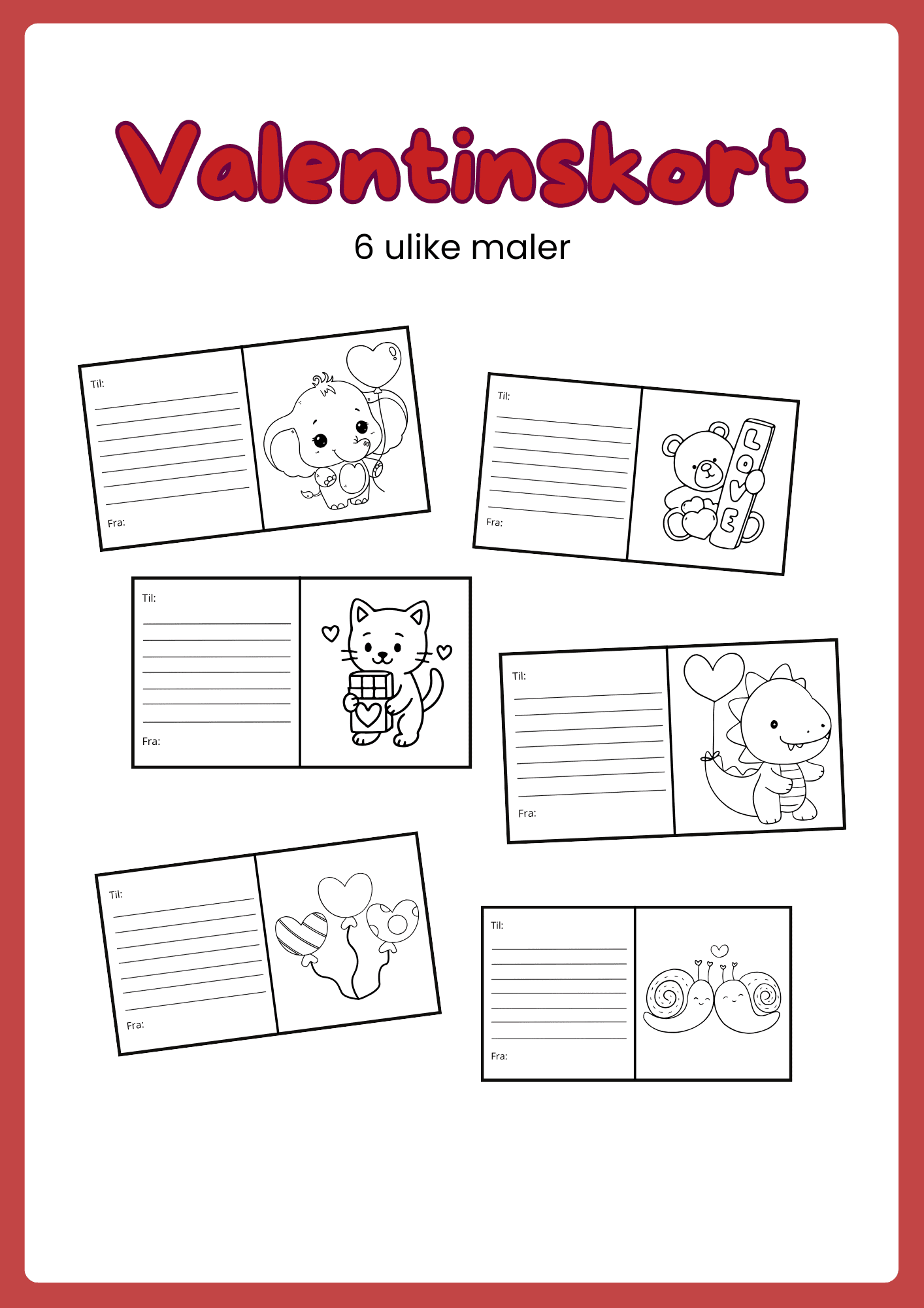 Mal - Valentinskort