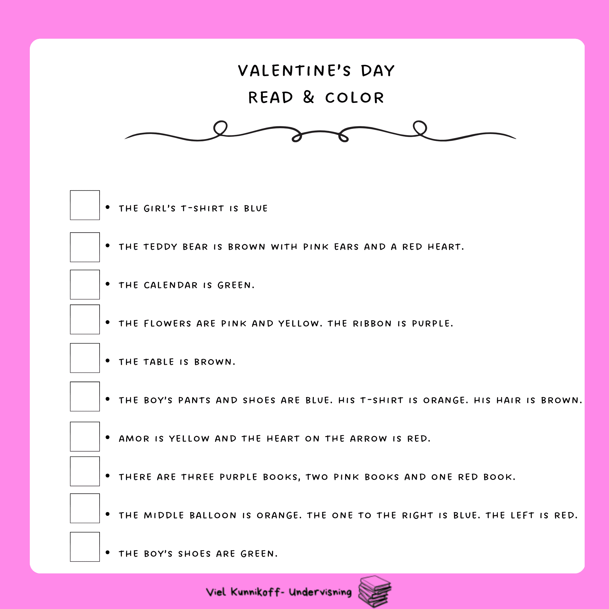 Valentine’s day Read & Color - Bilde 2