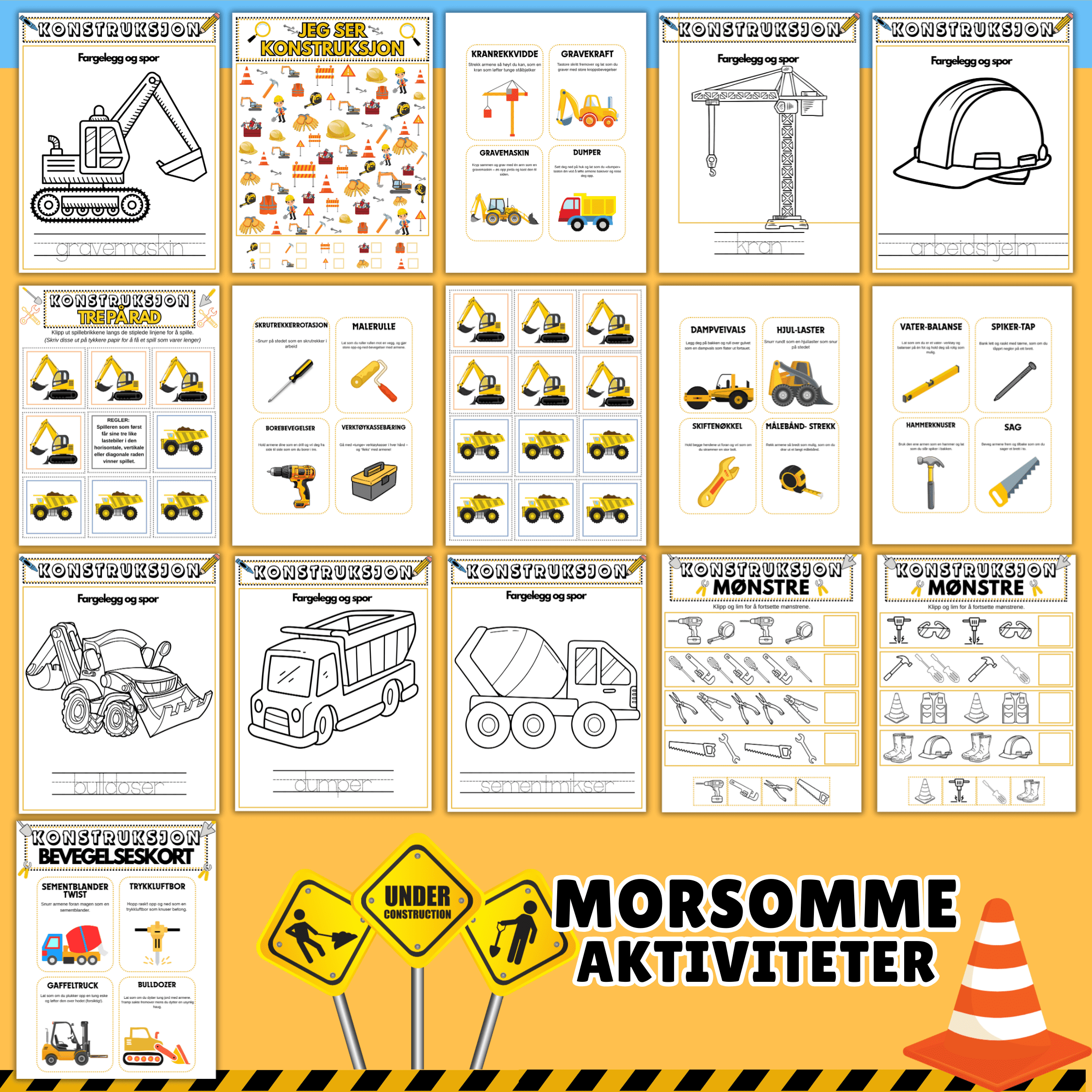 Aktivitetshefte- "store maskiner" - Bilde 2