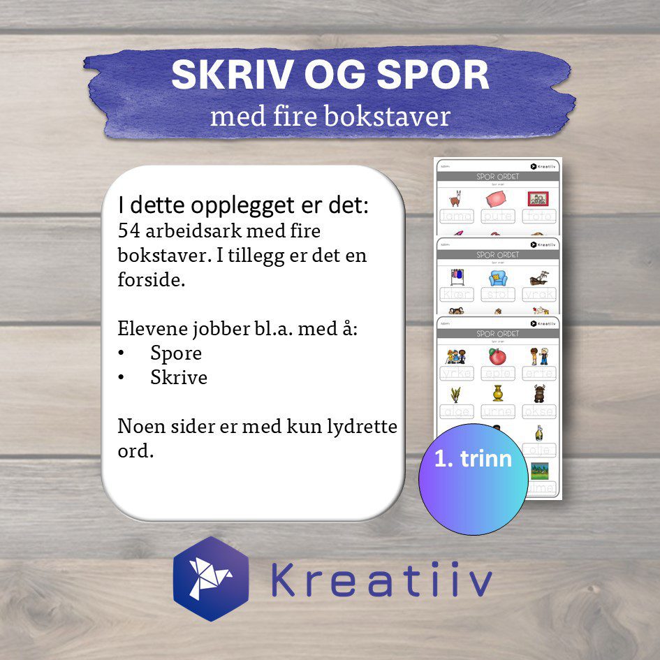 Skriv og spor med fire bokstaver - Bilde 2