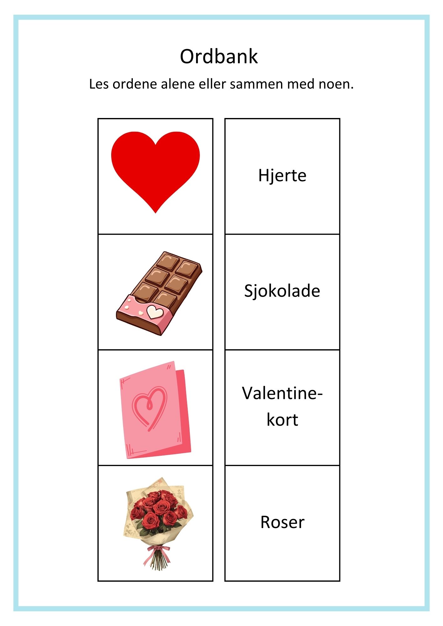 Valentinsdagen - arbeidshefte med enkle oppgaver - Bilde 2