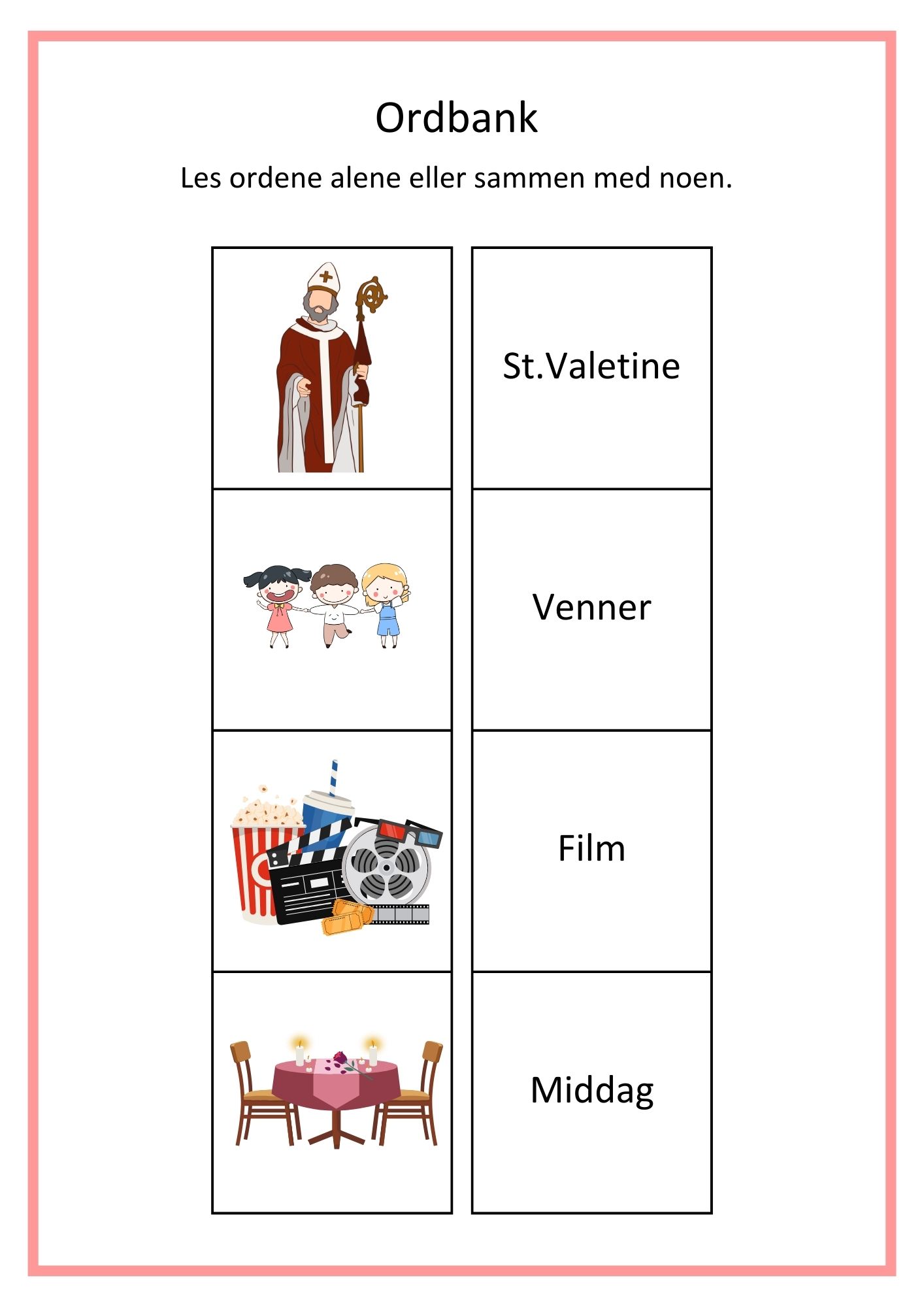 Valentinsdagen - arbeidshefte med enkle oppgaver - Bilde 3