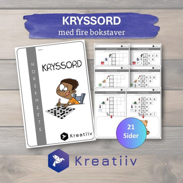 Kryssord - Fire bokstaver