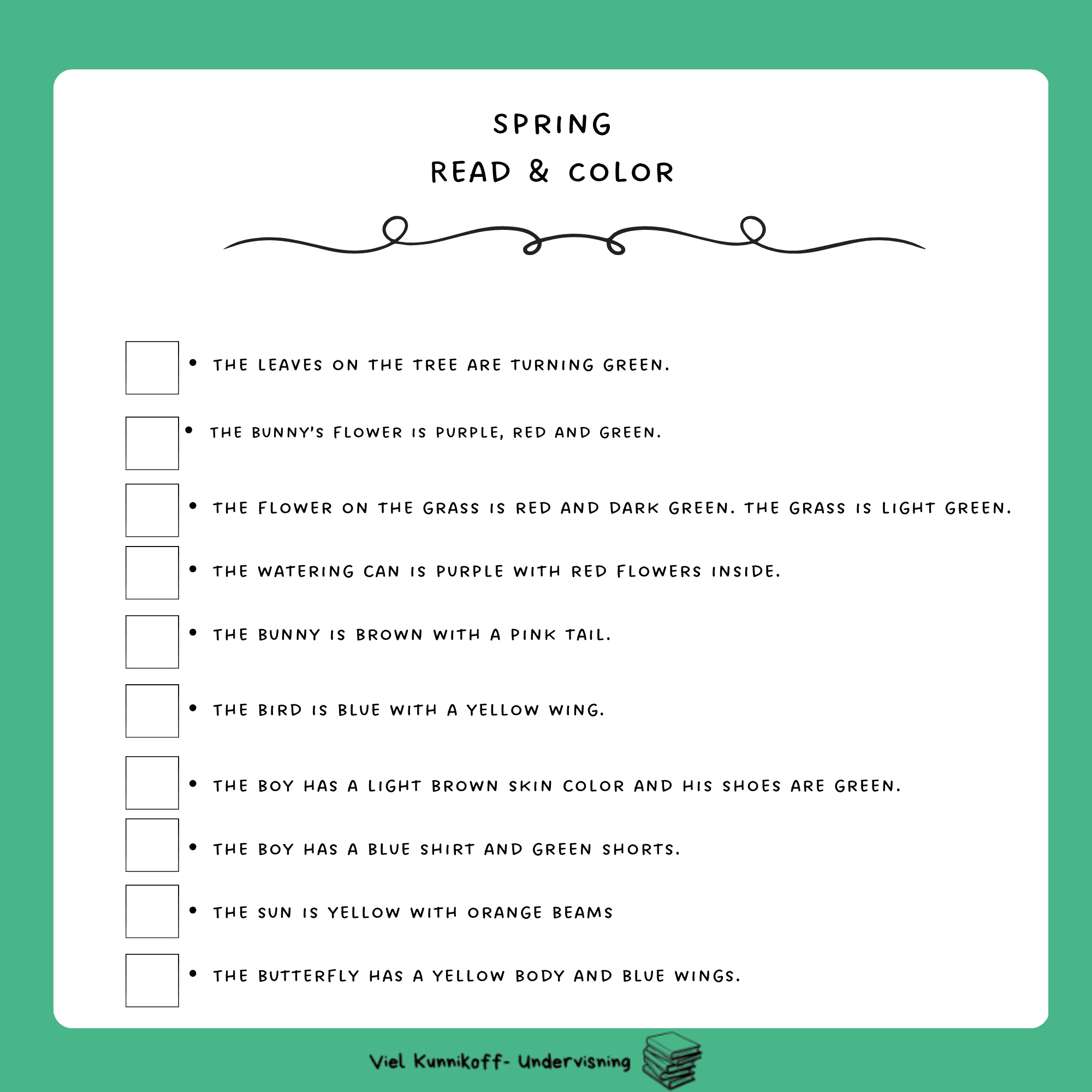 Spring - Read and color - Bilde 2