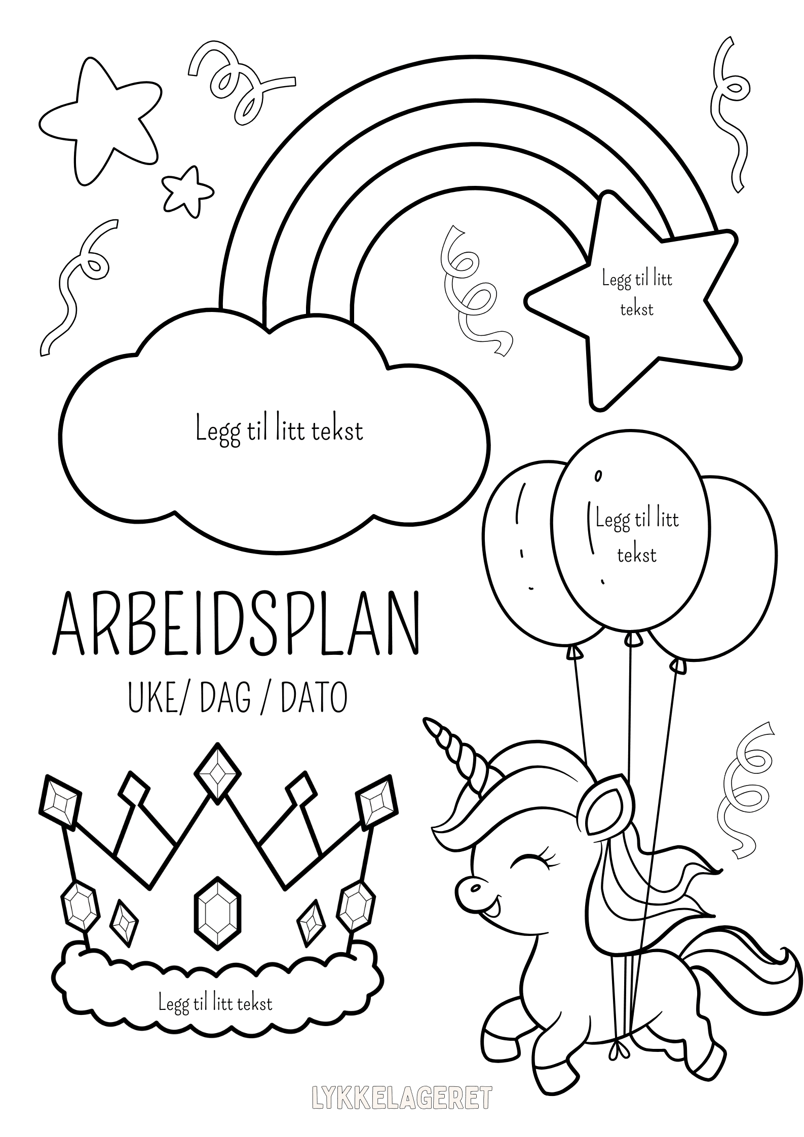 ARBEIDSPLANER - redigerbare - Bilde 10