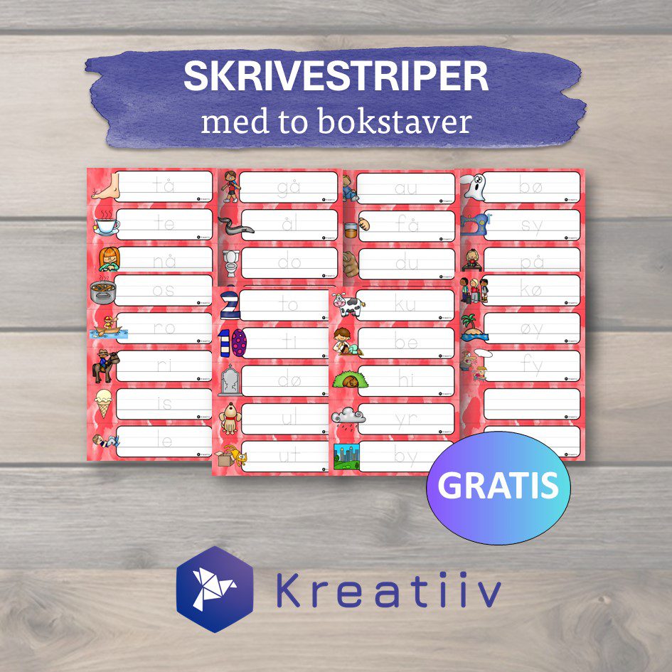 Skrivestriper med to bokstaver - Bilde 3