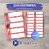 Skrivestriper med to bokstaver