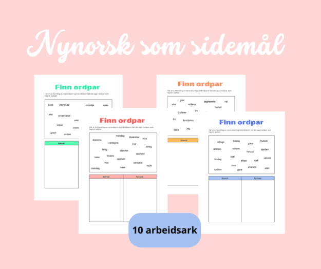 Finn ordpar - Bli kjent med nynorsk