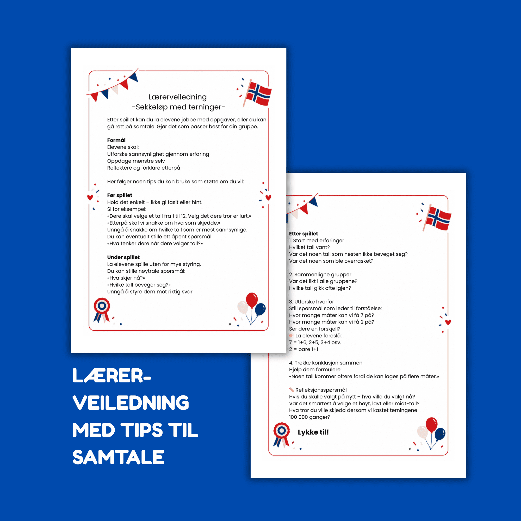 SEKKELØP MED TERNINGER - 17. MAI-SPILL - Bilde 4