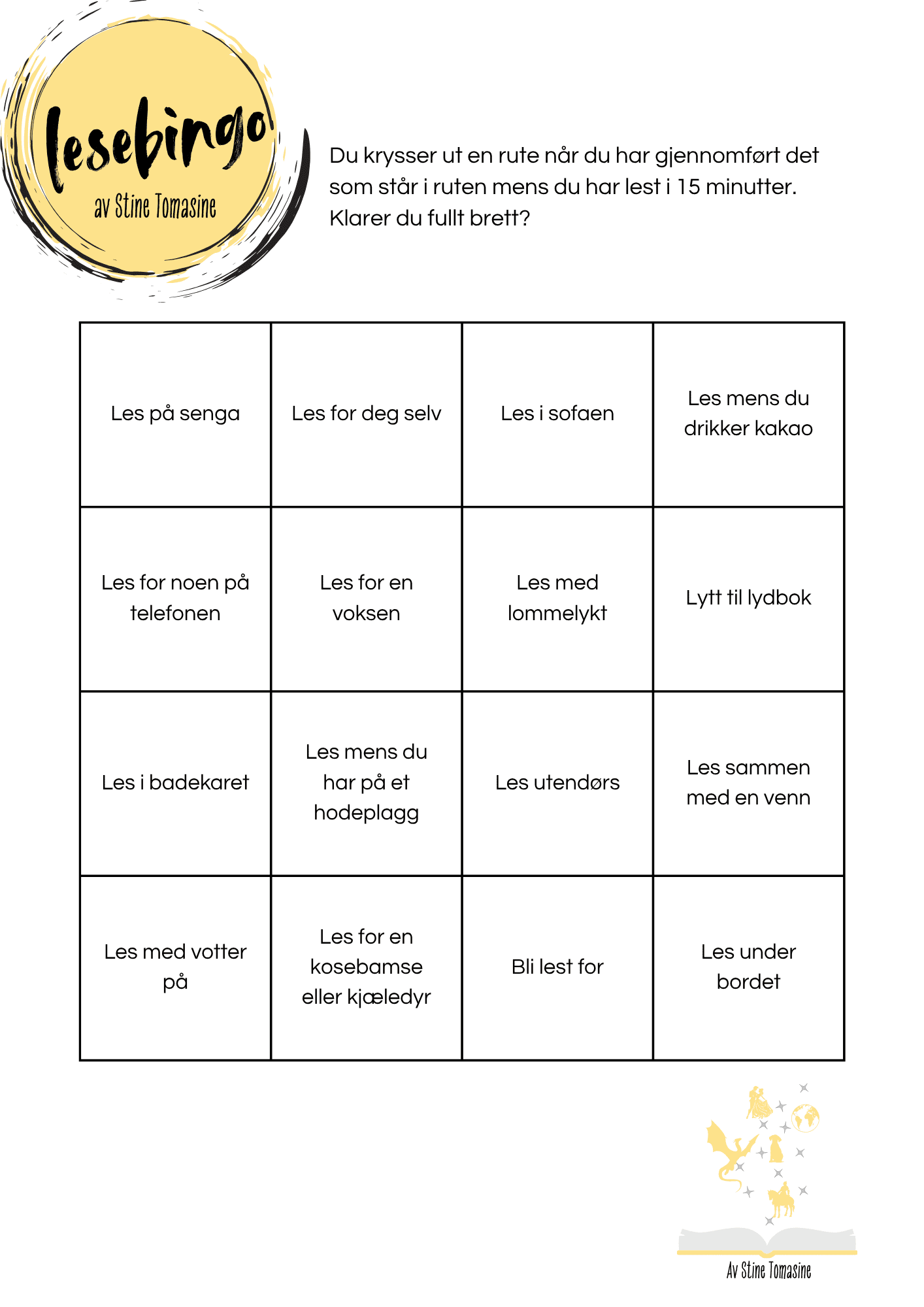 Leselyst lesebingo - Bilde 2