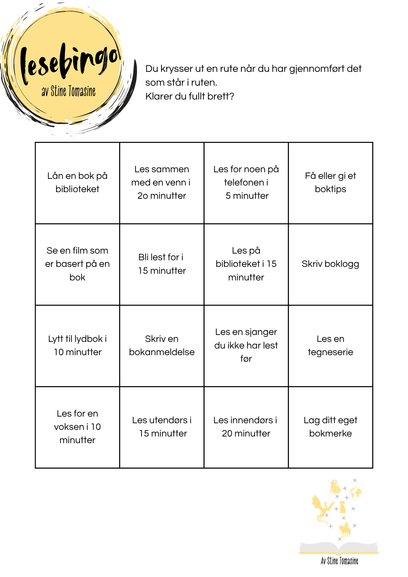 Leselyst lesebingo - Bilde 4