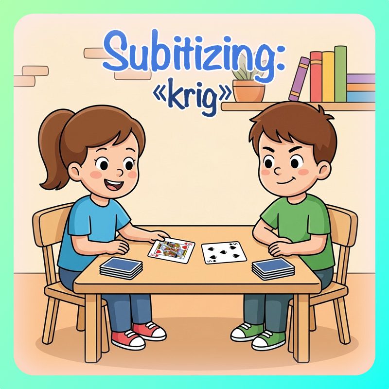 Subitizing: Kortspillet «krig»