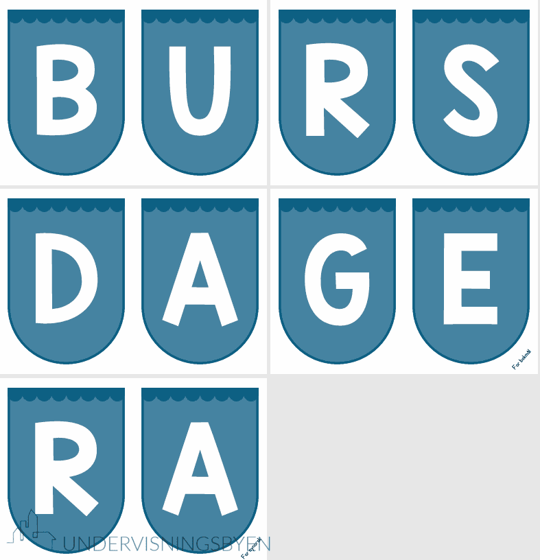Klasseromsdekor BURSDAGSOVERSIKT blå - Bilde 2