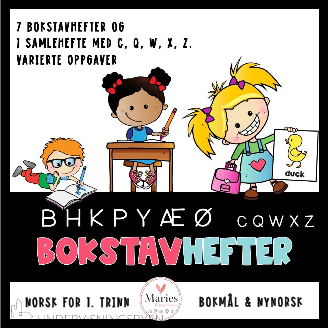 BOKSTAVHEFTER BHKPYÆØ (CQWXZ)
