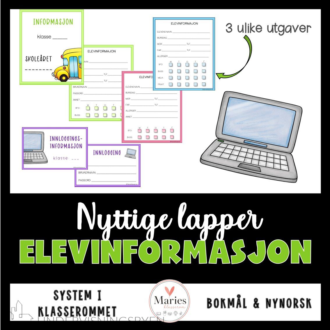 ELEVINFORMASJON kort