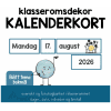 Klasseromsdekor KALENDER blå BM