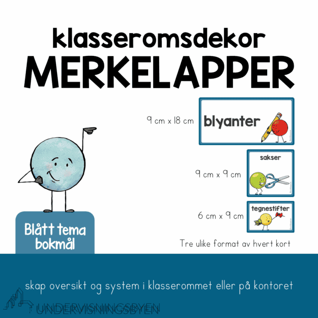 Klasseromsdekor blå SAMLEPAKKE 10 produkter BM - Bilde 6