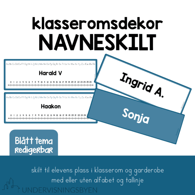Klasseromsdekor blå SAMLEPAKKE 10 produkter BM - Bilde 11