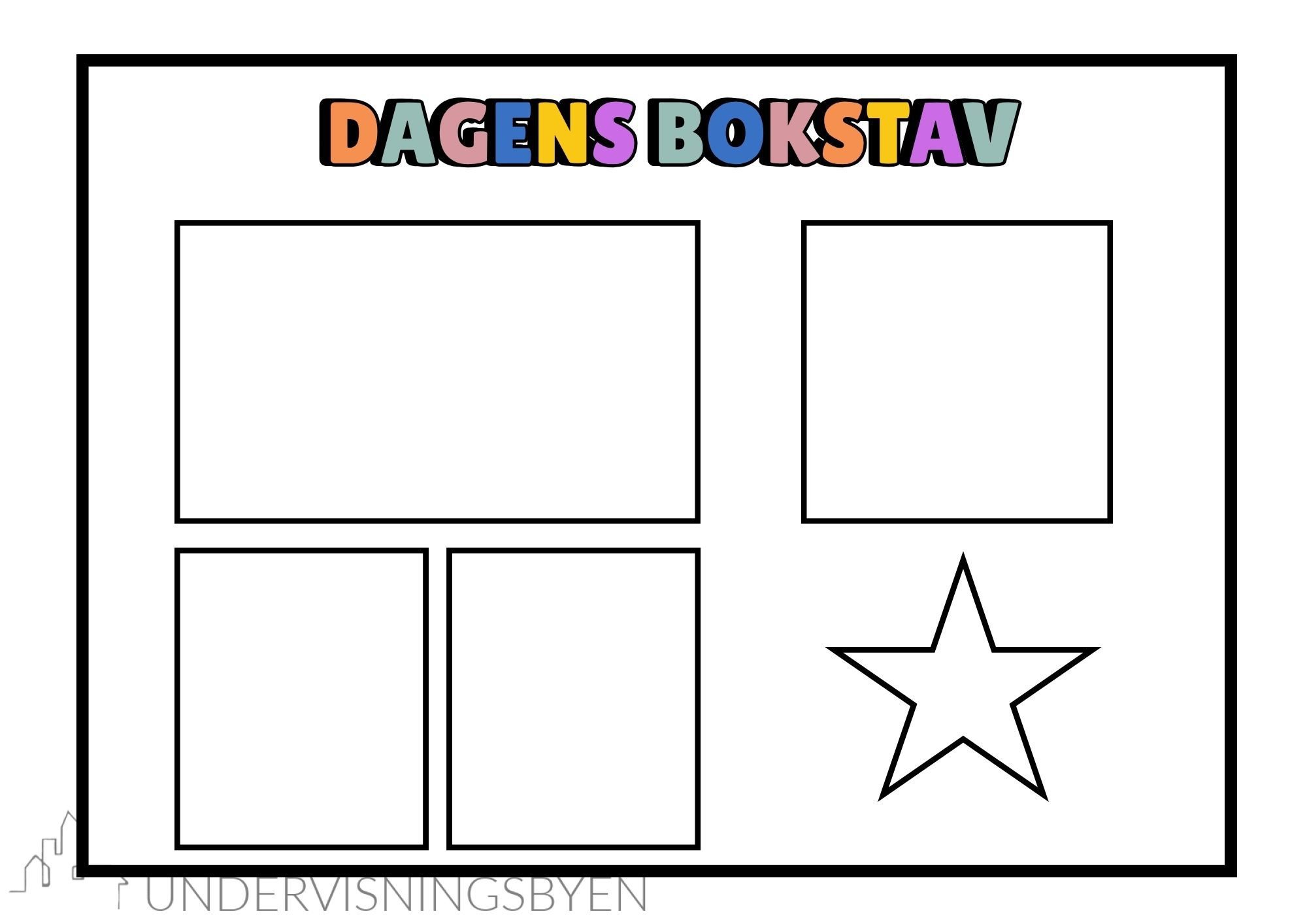 Dagens bokstav (29 boksavark + bokstavhus og "dagens bokstav"-plakat) - Bilde 2