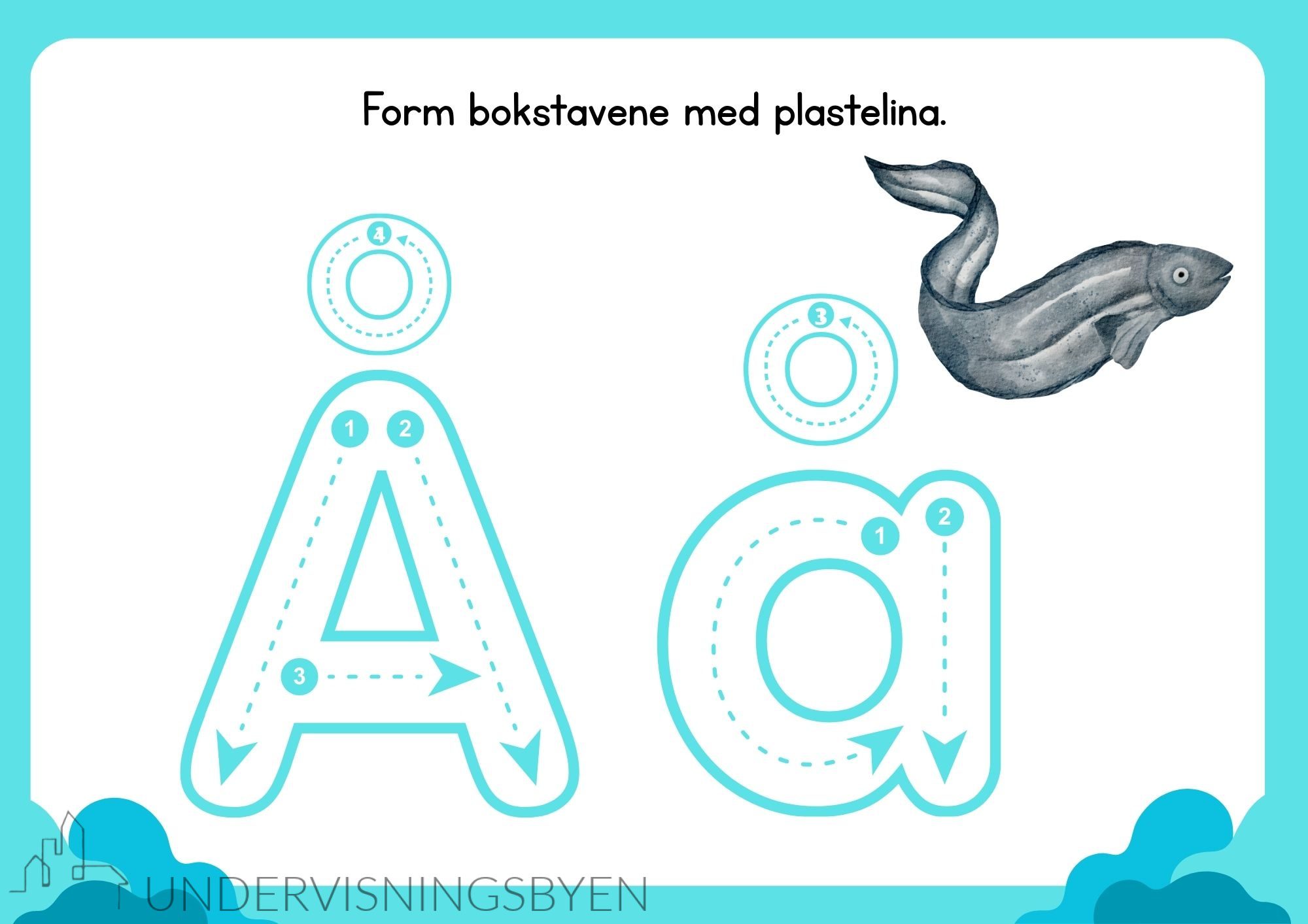 29 formingsmatter med alfabetet (til plastelina) - Bilde 6