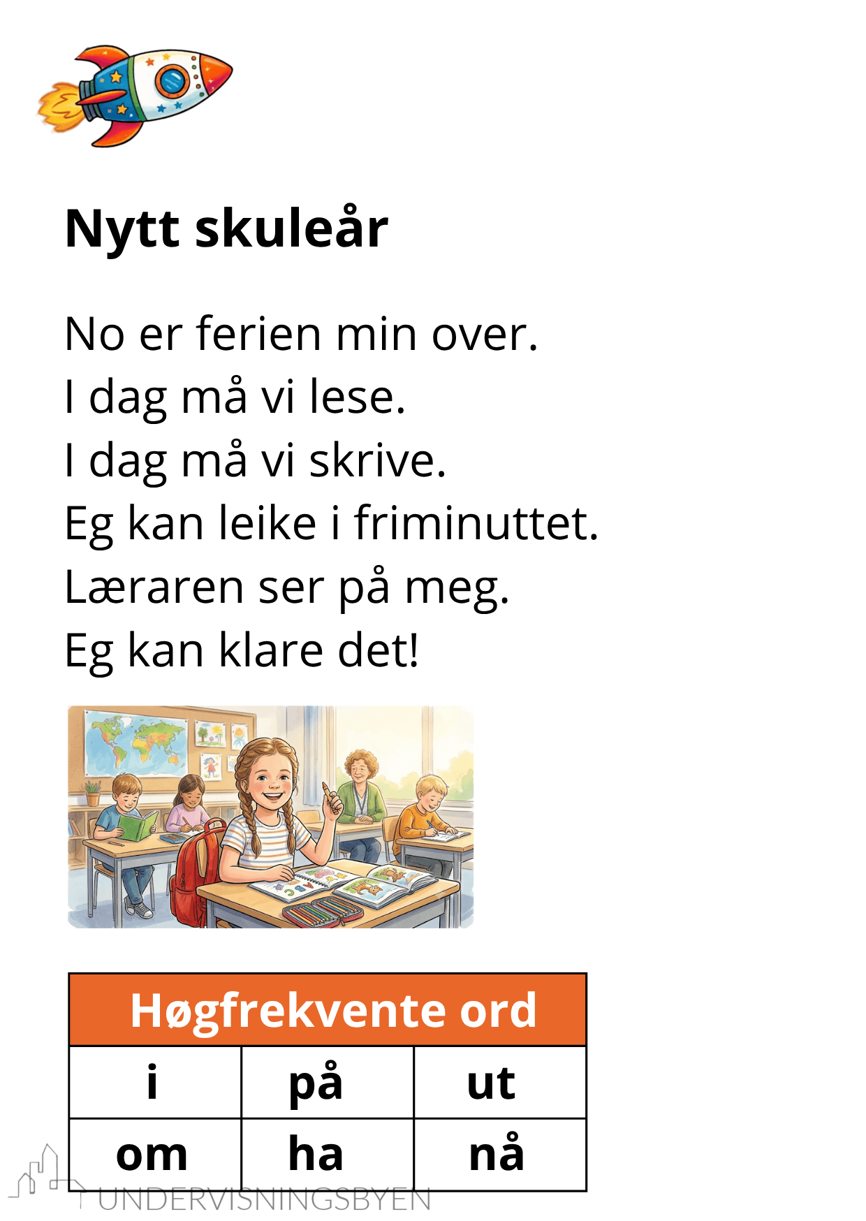 Nytt skuleår