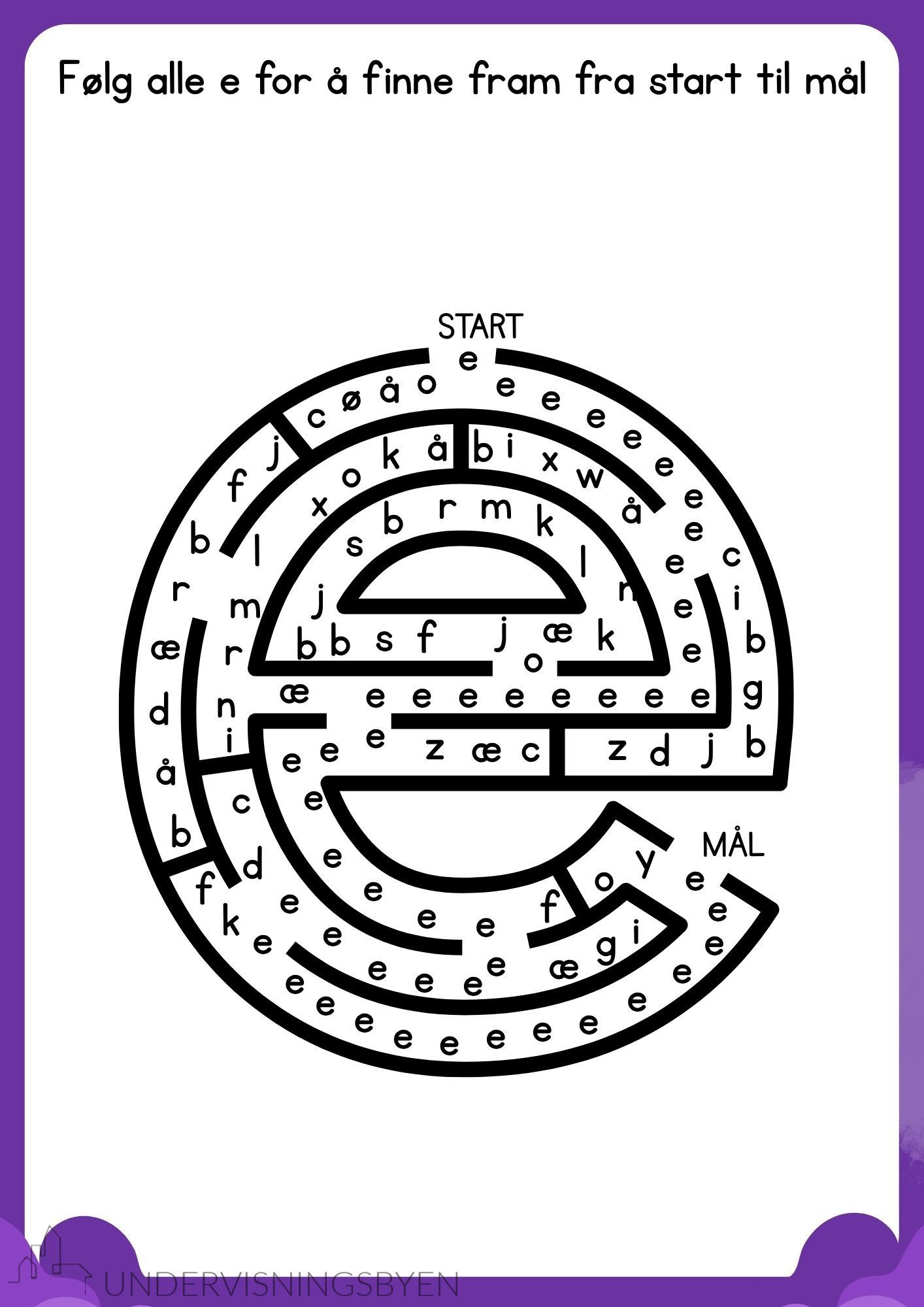 Bokstavlabyrint (29 bokstavark med labyrinter) - Bilde 3