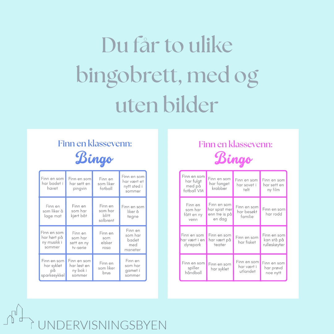 Finn en klassevenn bingobrett - Bilde 2
