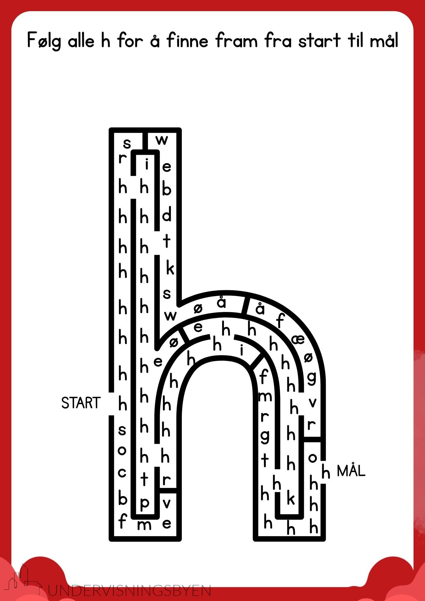 Bokstavlabyrint (29 bokstavark med labyrinter) - Bilde 5