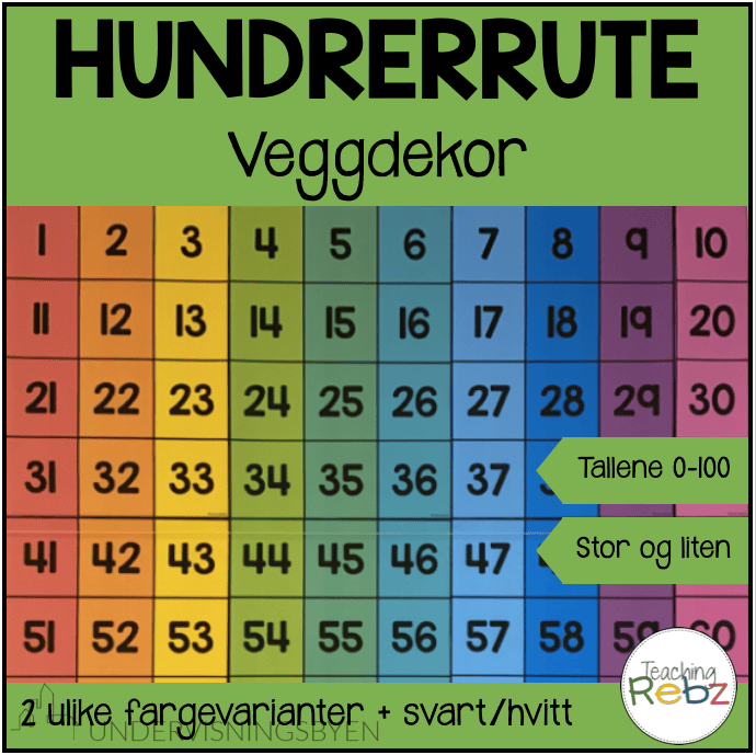 Hundrerrute - veggdekor