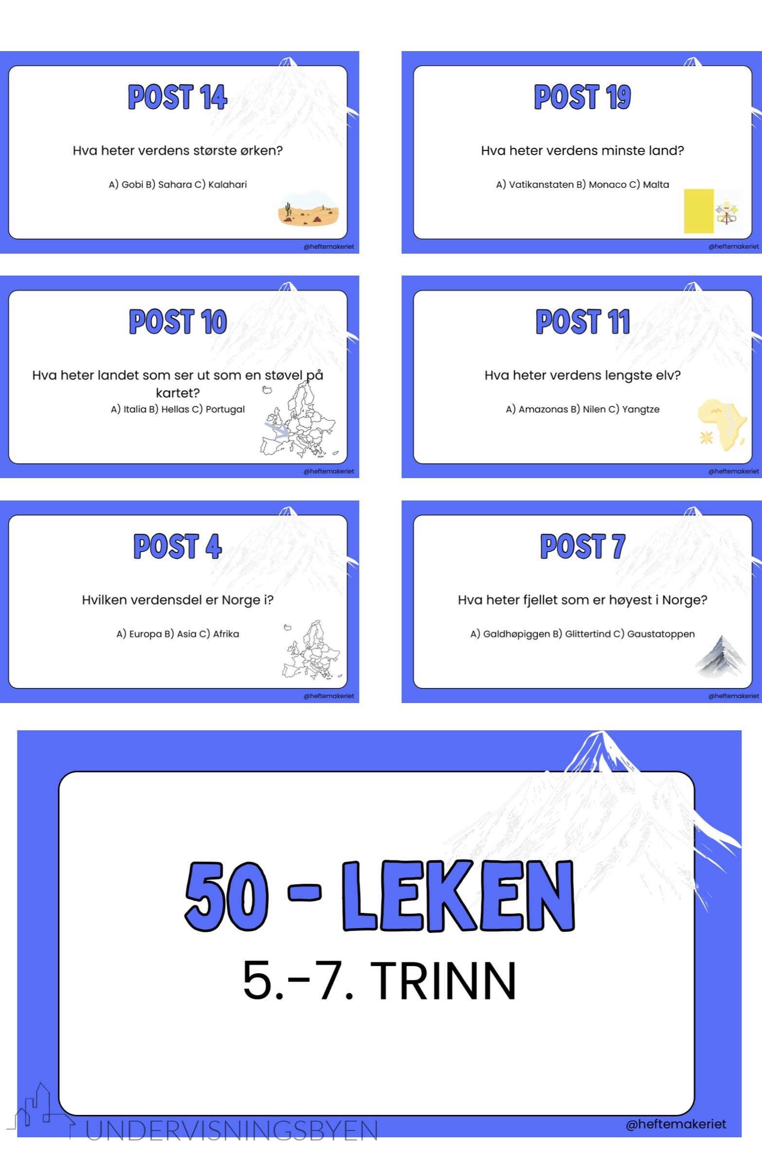 50-leken Land og geografi