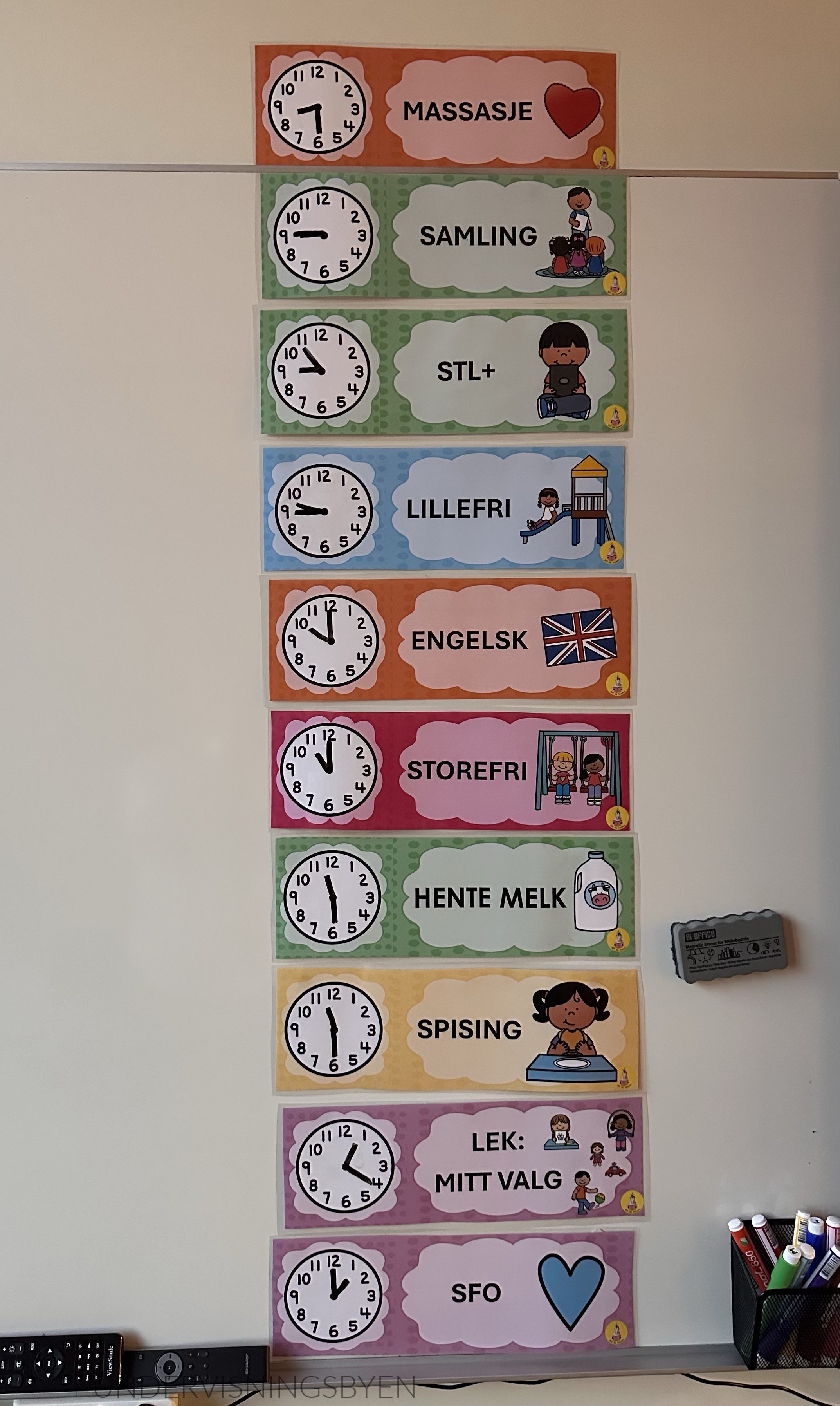 Dagsplan med analog klokke - Bilde 2