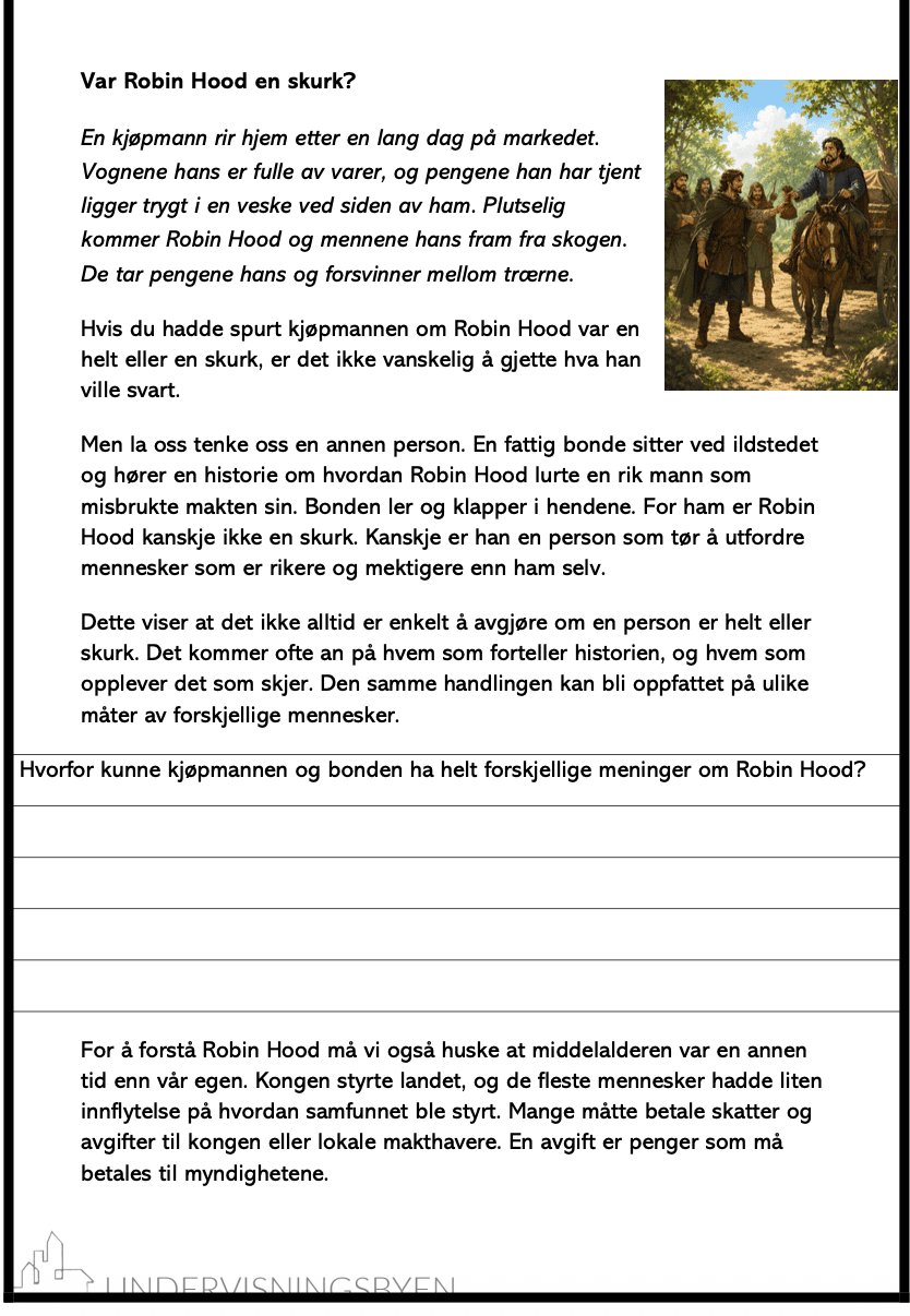 Hvem var egentlig Robin Hood? - BM - ca 5.-7.trinn - Bilde 5