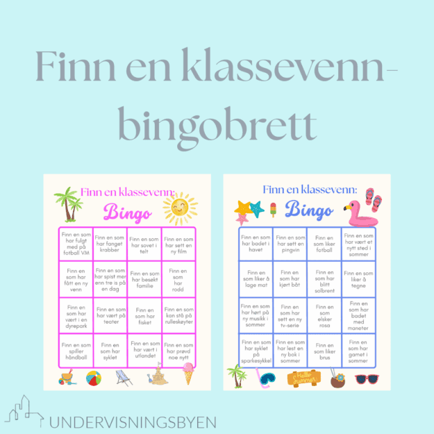 Finn en klassevenn bingobrett