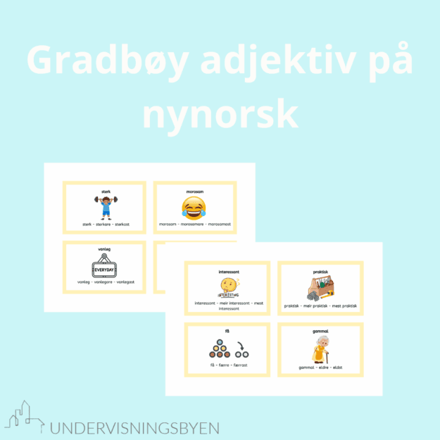 Kortspill om gradbøying av adjektiv på nynorsk
