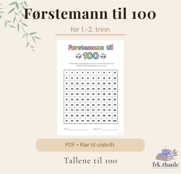 Førstemann til 100 - Spill med hundrerrute